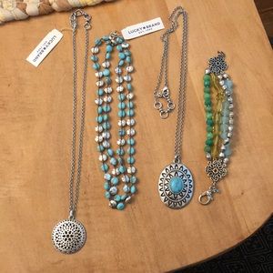 Lucky brand necklaces and bracelet